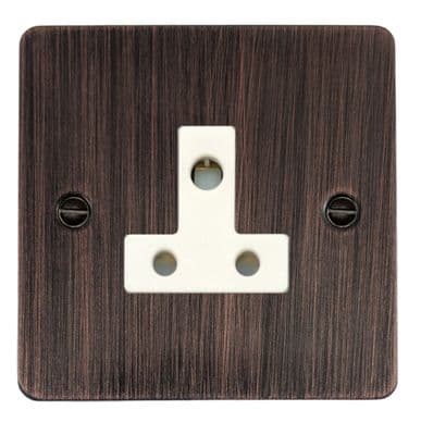 G&H FAC59W Flat Plate Antique Copper 1 Gang Single 5 Amp Plug Socket