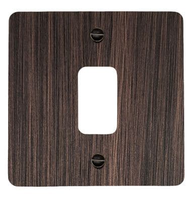 G&H FAC71 Flat Plate Antique Copper 1 Gang Grid Plate to suit G&H Grid Modules