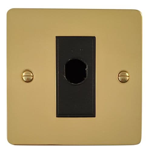 G&H FB79B Flat Plate Polished Brass 1 Gang Flex Outlet Plate