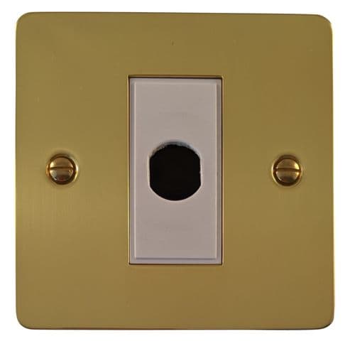 G&H FB79W Flat Plate Polished Brass 1 Gang Flex Outlet Plate
