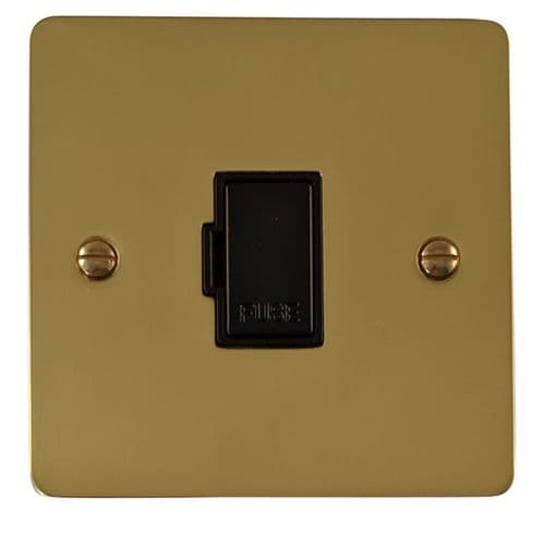 G&H FB90B Flat Plate Polished Brass 1 Gang Fused Spur 13A Unswitched