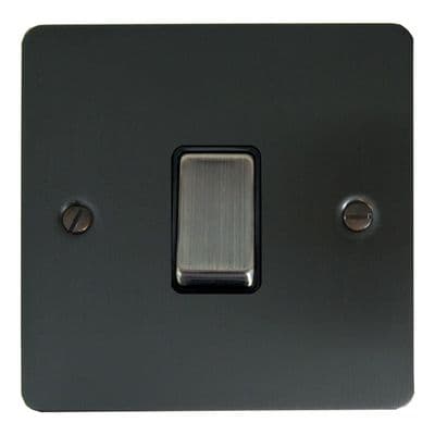 G&H FBB301-AB Flat Plate Black Bronze 1 Gang 1 or 2 Way Rocker Light Switch