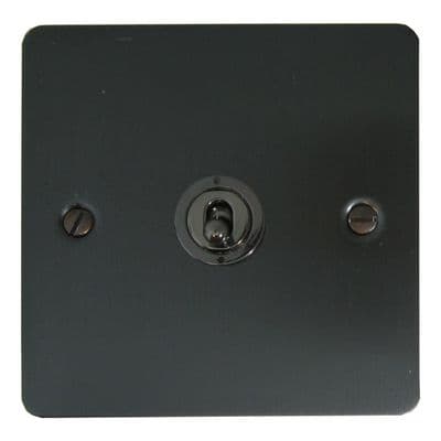 G&H FBB381-BN Flat Plate Black Bronze 1 Gang 2 Way Toggle Light Switch