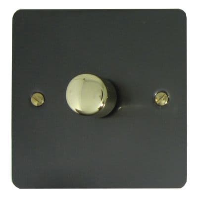 G&H FBB521-PB Flat Plate Black Bronze 1 Gang 1 or 2 Way LED Dimmer Switch