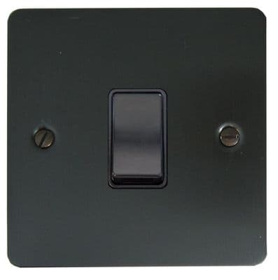 G&H FBB5B Flat Plate Black Bronze 1 Gang Intermediate Rocker Light Switch
