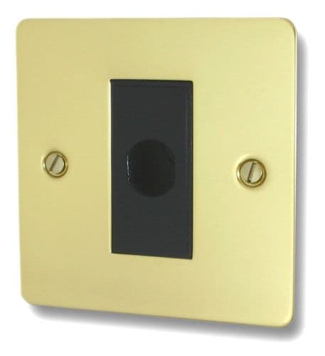 G&H FBUL79B Flat Plate Unlacquered Polished Brass 1 Gang Flex Outlet Plate
