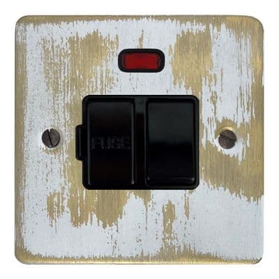G&H FDB27B Flat Plate Dover Bronze 1 Gang Fused Spur 13A Switched & Neon