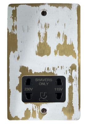 G&H FDB30B Flat Plate Dover Bronze Dual Voltage Shaver Socket 115-230V