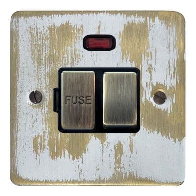 G&H FDB327 Flat Plate Dover Bronze 1 Gang Fused Spur 13A Switched & Neon