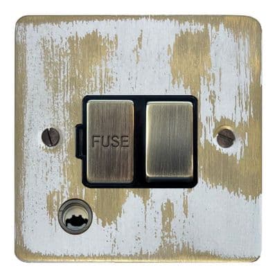 G&H FDB356 Flat Plate Dover Bronze 1 Gang Fused Spur 13A Switched & Flex Outlet