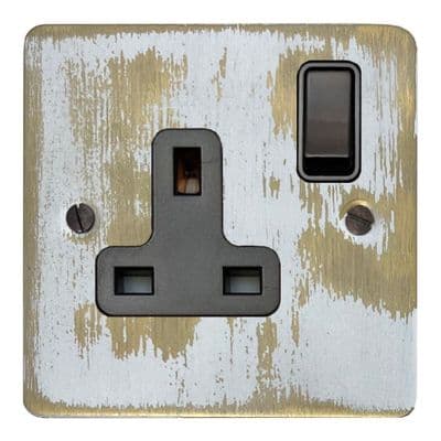 G&H FDB9B Flat Plate Dover Bronze 1 Gang Single 13A Switched Plug Socket