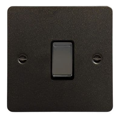 G&H FG301 Flat Plate Graphite 1 Gang 1 or 2 Way Rocker Light Switch