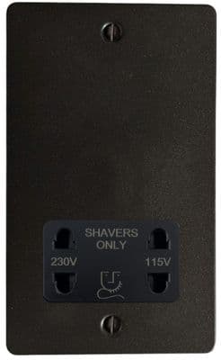 G&H FG30B Flat Plate Graphite Dual Voltage Shaver Socket 115-230V