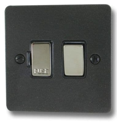 G&H FG357 Flat Plate Graphite 1 Gang Fused Spur 13A Switched