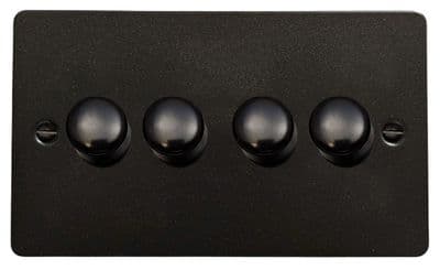 G&H FG524 Flat Plate Graphite 4 Gang 1 or 2 Way LED Dimmer Switch