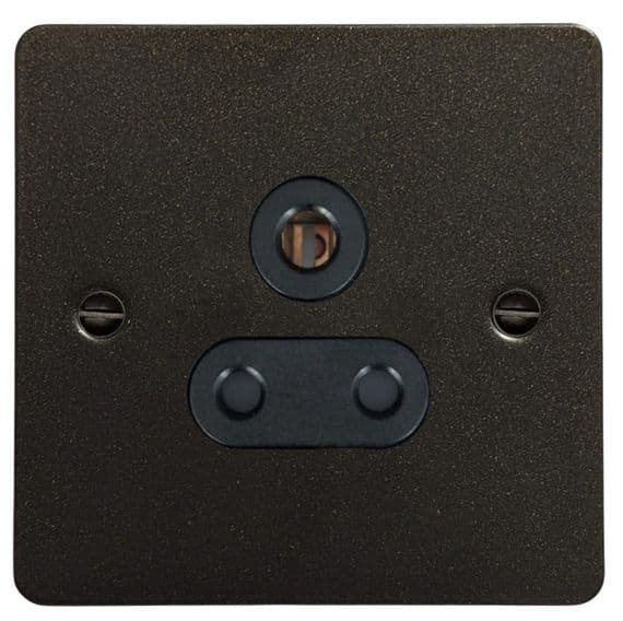 G&H FG59B Flat Plate Graphite 1 Gang Single 5 Amp Plug Socket