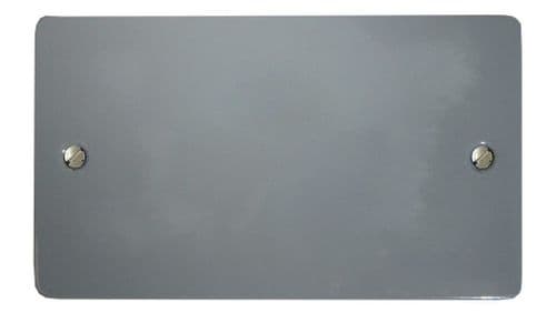 G&H FLG32 Flat Plate Light Grey 2 Gang Double Blank Plate