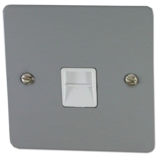 G&H FLG33W Flat Plate Light Grey 1 Gang Master BT Telephone Socket
