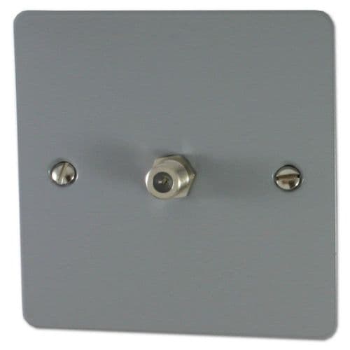 G&H FLG37 Flat Plate Light Grey 1 Gang Single Satellite Point Socket