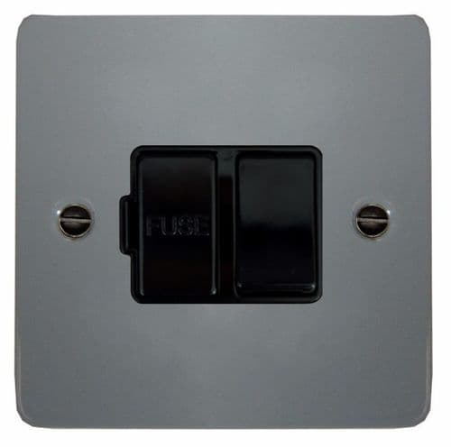 G&H FLG57B Flat Plate Light Grey 1 Gang Fused Spur 13A Switched