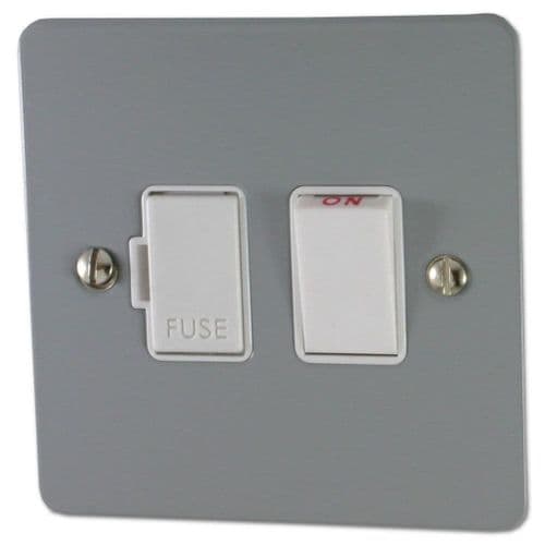 G&H FLG57W Flat Plate Light Grey 1 Gang Fused Spur 13A Switched