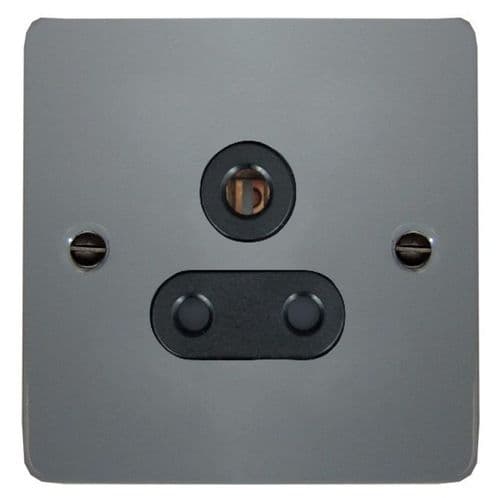 G&H FLG59B Flat Plate Light Grey 1 Gang Single 5 Amp Plug Socket