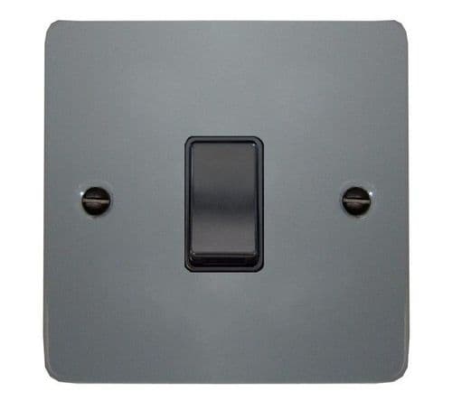 G&H FLG5B Flat Plate Light Grey 1 Gang Intermediate Rocker Light Switch