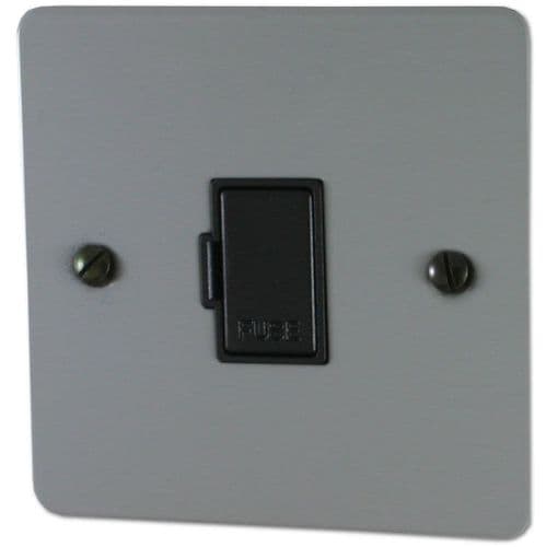 G&H FLG90B Flat Plate Light Grey 1 Gang Fused Spur 13A Unswitched