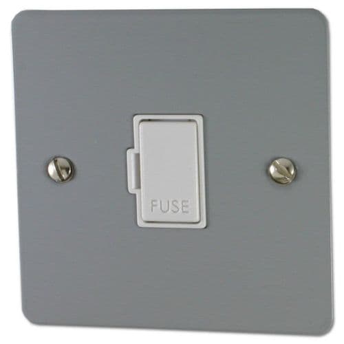 G&H FLG90W Flat Plate Light Grey 1 Gang Fused Spur 13A Unswitched
