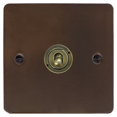 G&H FMBZ385-AB Flat Plate Medium Bronze 1 Gang Intermediate Toggle Light Switch