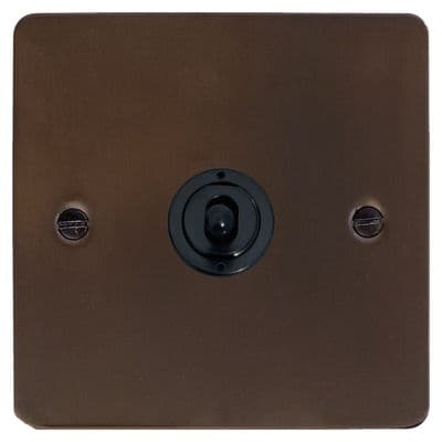 G&H FMBZ385-FBK Flat Plate Medium Bronze 1 Gang Intermediate Toggle Light Switch