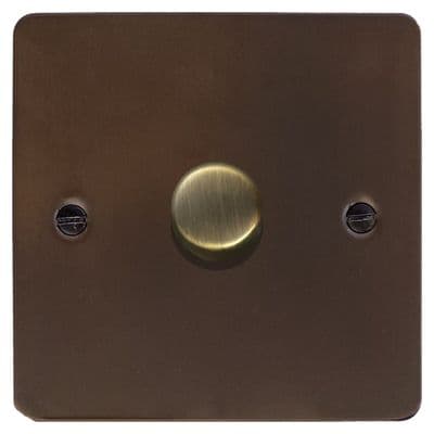 G&H FMBZ521-AB Flat Plate Medium Bronze 1 Gang 1 or 2 Way LED Dimmer Switch