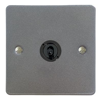 G&H FP381-FBK Flat Plate Pewter 1 Gang 2 Way Toggle Light Switch