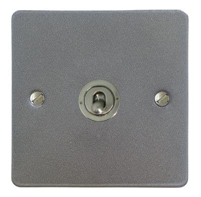 G&H FP381-SS Flat Plate Pewter 1 Gang 1 or 2 Way Toggle Light Switch