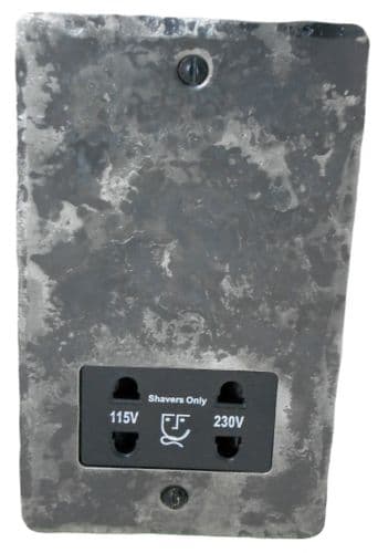 G&H FR30B Flat Plate Rustic Dual Voltage Shaver Socket 115-230V