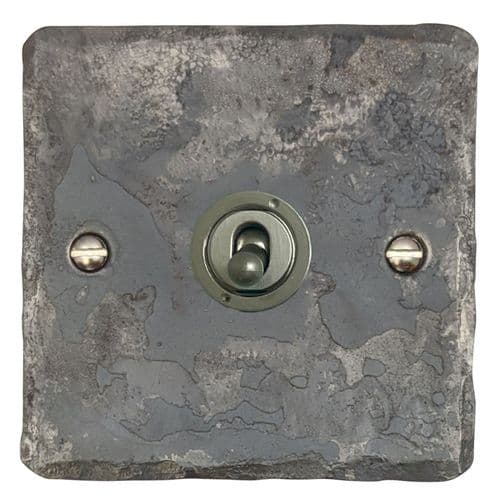 G&H FR381-SS Flat Plate Rustic 1 Gang 1 or 2 Way Toggle Light Switch