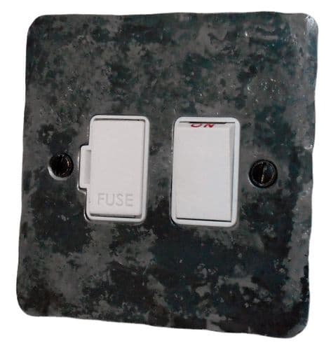 G&H FR57W Flat Plate Rustic 1 Gang Fused Spur 13A Switched