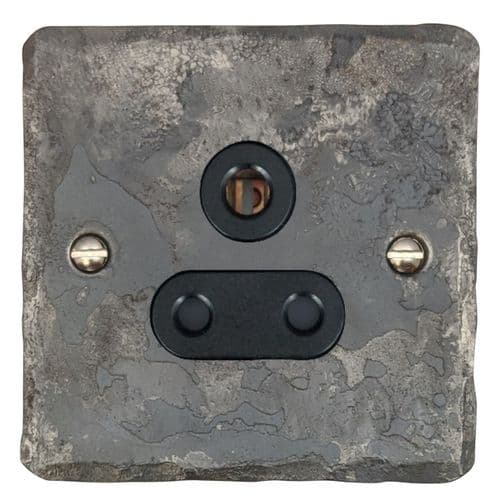 G&H FR59B Flat Plate Rustic 1 Gang Single 5 Amp Plug Socket