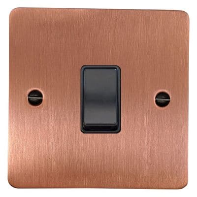 G&H FRG1B Flat Plate Rose Gold 1 Gang 1 or 2 Way Rocker Light Switch