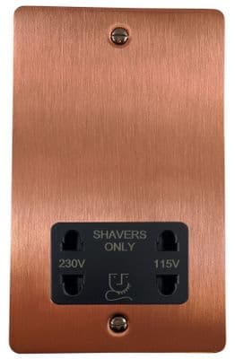 G&H FRG30B Flat Plate Rose Gold Dual Voltage Shaver Socket 115-230V