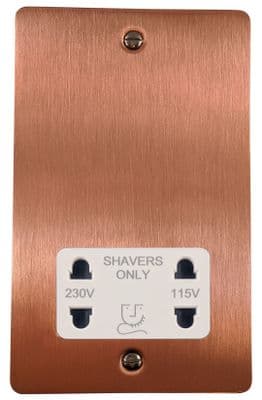 G&H FRG30W Flat Plate Rose Gold Dual Voltage Shaver Socket 115-230V