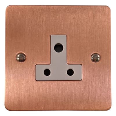 G&H FRG59W Flat Plate Rose Gold 1 Gang Single 5 Amp Plug Socket