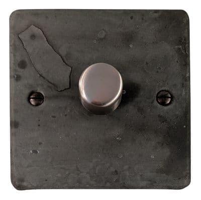 G&H FRP521-SS Flat Plate Rustic Pewter 1 Gang 1 or 2 Way LED Dimmer Switch