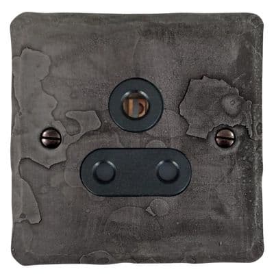 G&H FRP59B Flat Plate Rustic Pewter 1 Gang Single 5 Amp Plug Socket