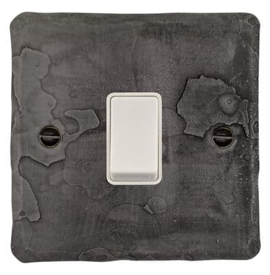 G&H FRP5W Flat Plate Rustic Pewter 1 Gang Intermediate Rocker Light Switch