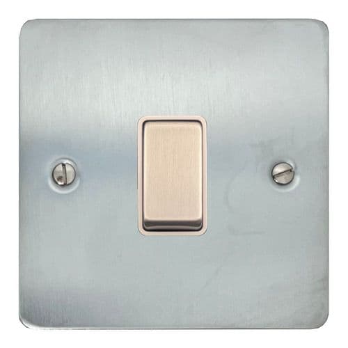 G&H FSC205 Flat Plate Satin Chrome 1 Gang Intermediate Rocker Light Switch