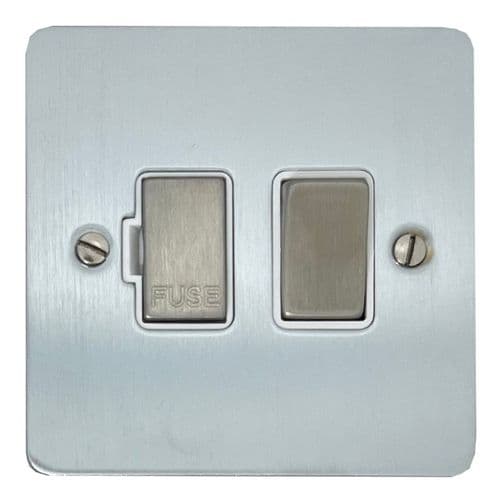 G&H FSC257 Flat Plate Satin Chrome 1 Gang Fused Spur 13A Switched
