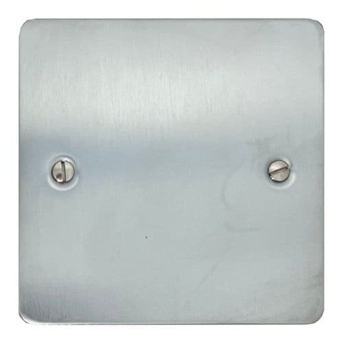 G&H FSC31 Flat Plate Satin Chrome 1 Gang Single Blank Plate