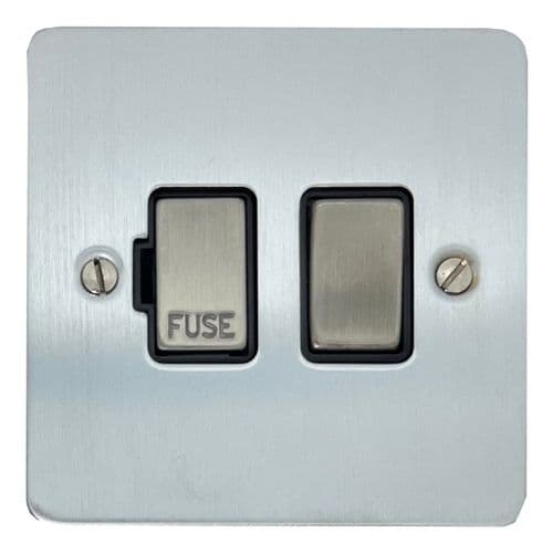 G&H FSC357 Flat Plate Satin Chrome 1 Gang Fused Spur 13A Switched