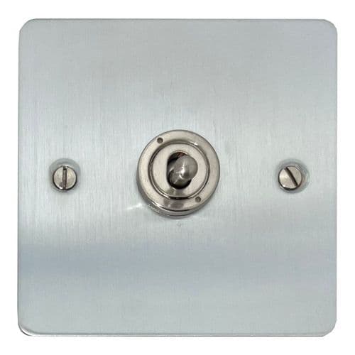 G&H FSC385-SS Flat Plate Satin Chrome 1 Gang Intermediate Toggle Light Switch